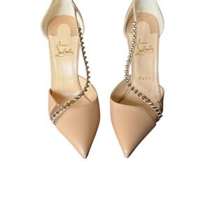 Christian Louboutin Nude Studded Heels
